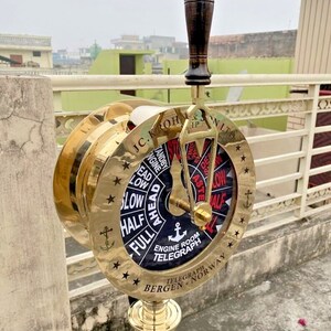 43 Ship Engine Telegraph, Ship Order Engine Working Telegraph,Handcrafted Decor,Gift for sailor, gift for navy image 4