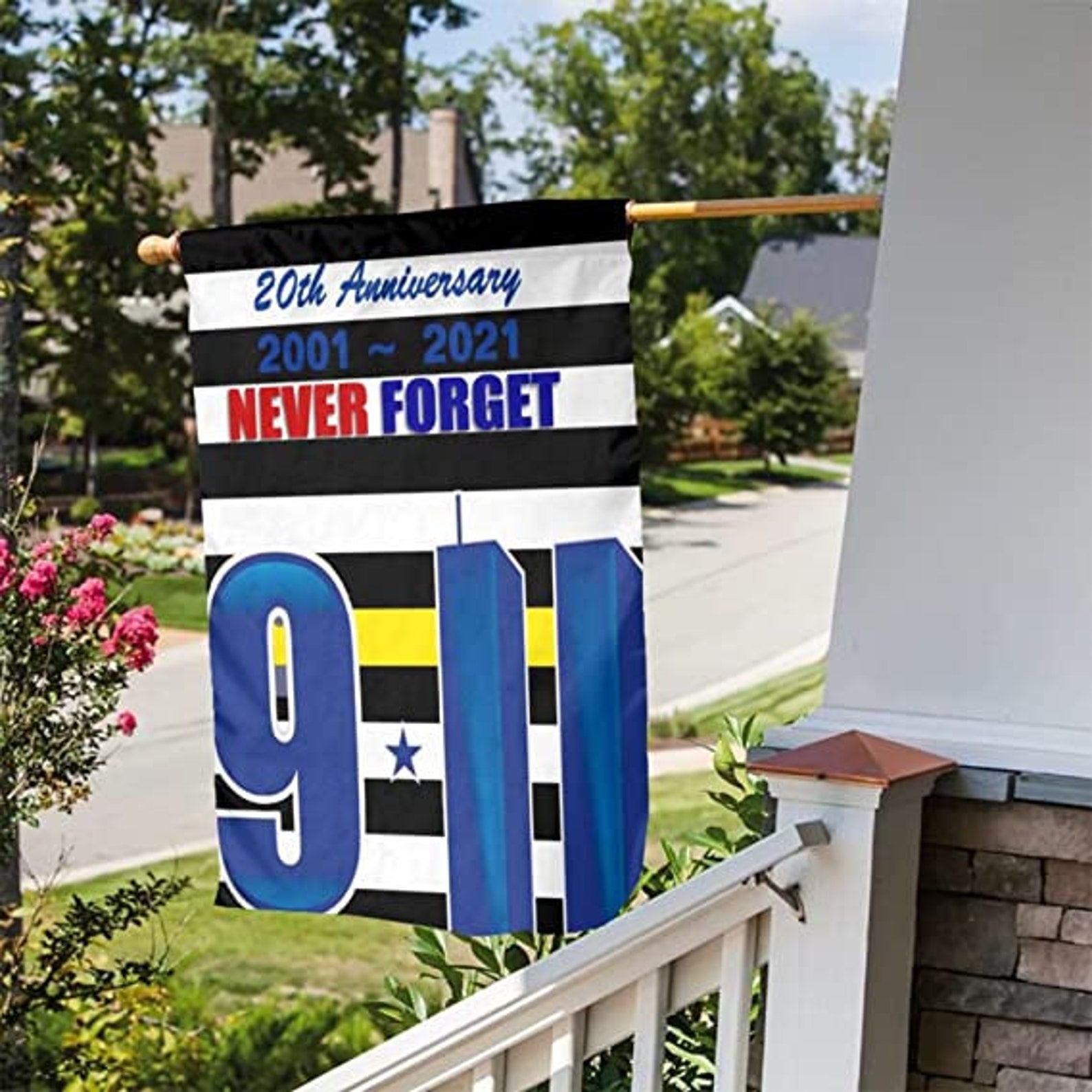 Outdoor 12x18 Inch Garden Flag Double Sided 9/11 Never Etsy