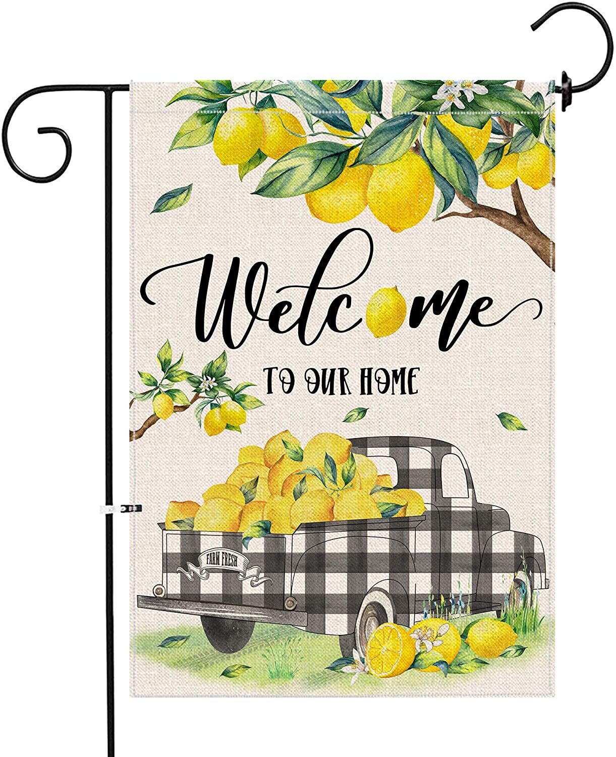 Lemon Truck Summer Flag Welcome to Our Home Flag Vertical | Etsy