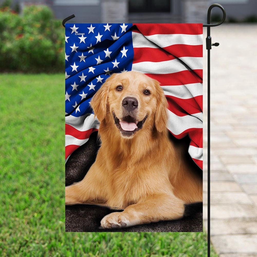 Golden Retriever. American Patriot Flag Garden Flag House Etsy