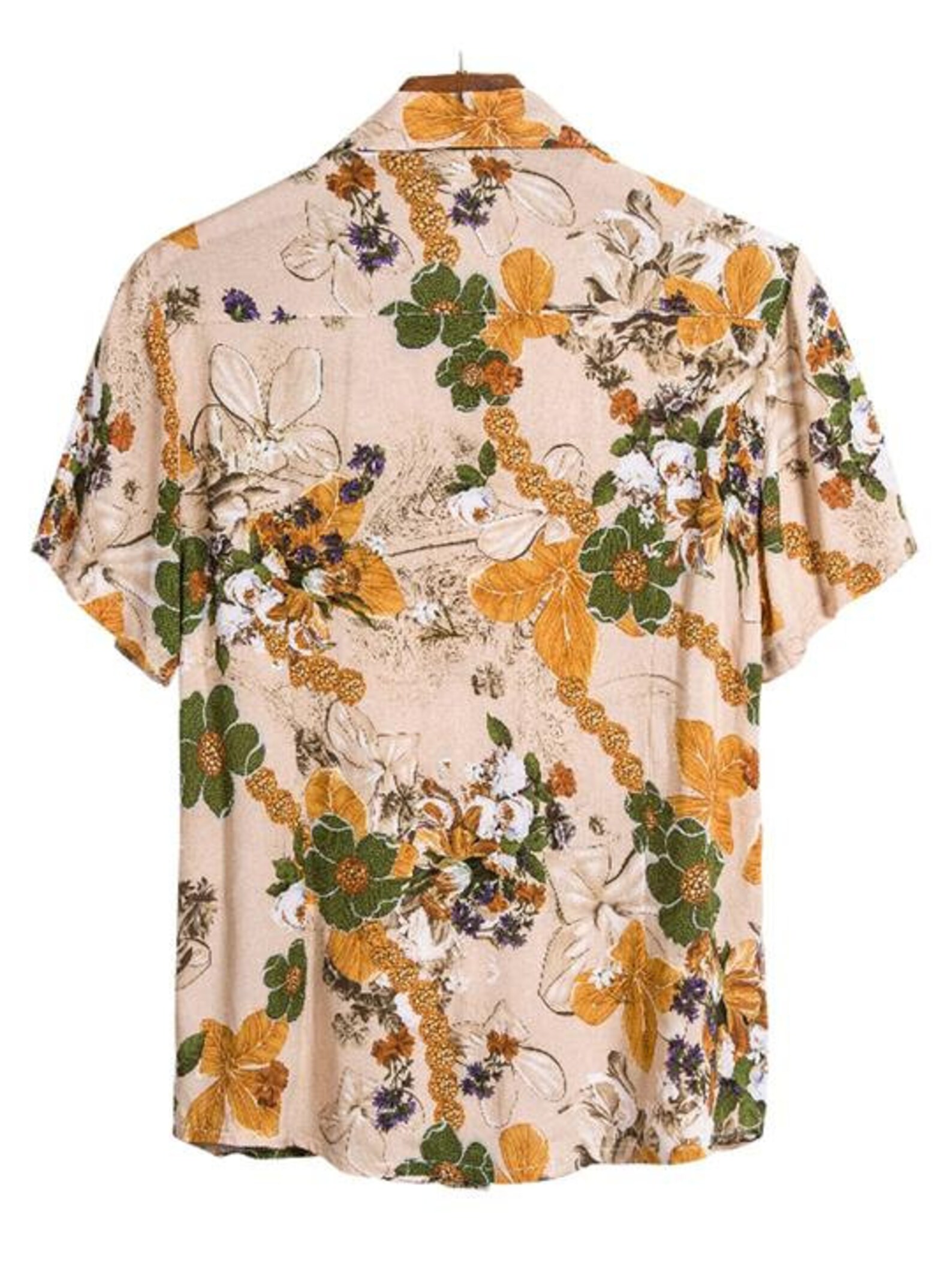 Men's Tropical Floral Print Button Short Sleeve Shirt | Etsy