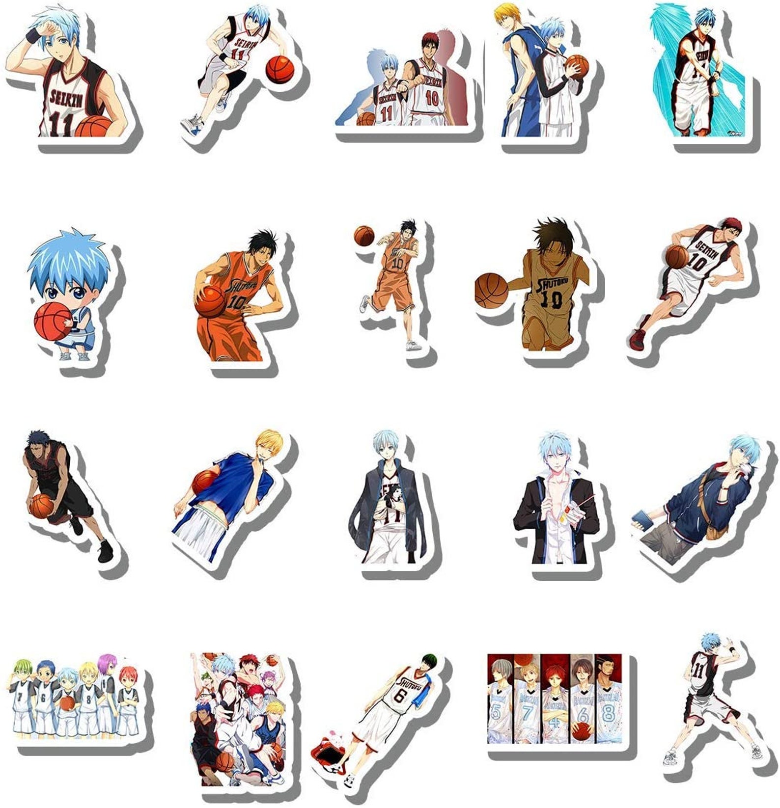 20Pcs Stickers Pack Kurokos Aesthetic Basketball Vinyl Etsy