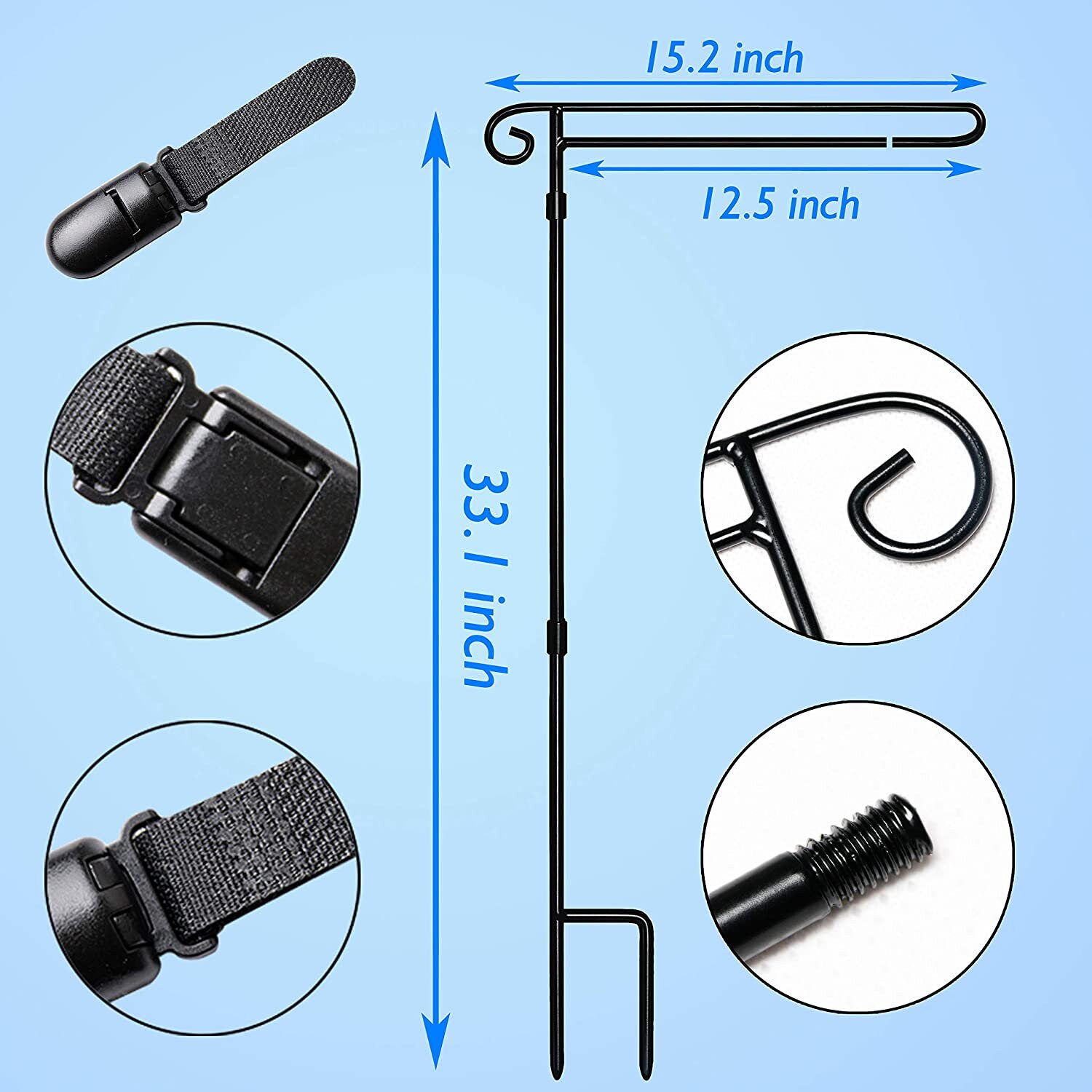 Garden Flag Stand Garden Flag Pole Holder Easy to Install Etsy