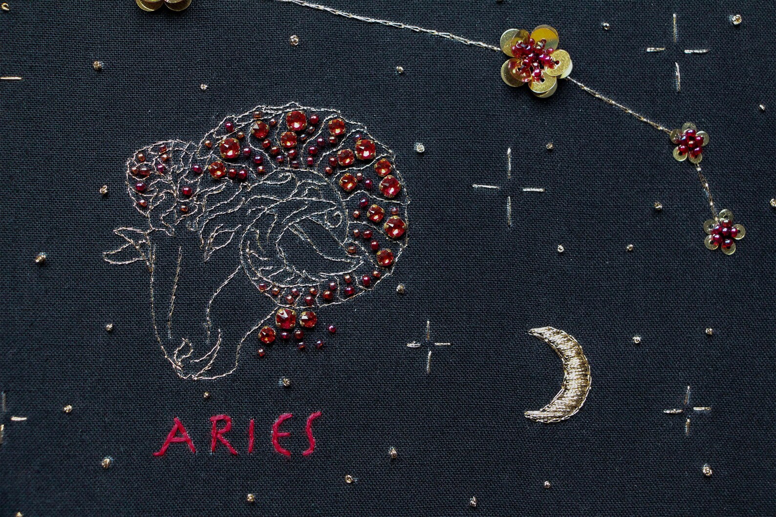 Aries Zodiac Hand Embroidery Pattern Downloadable PDF DIY | Etsy