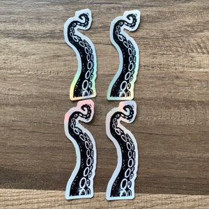 4-pack Holographic Octopus Tentacle Vinyl Sticker