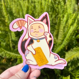 Lucky Cat Costume Vinyl Sticker