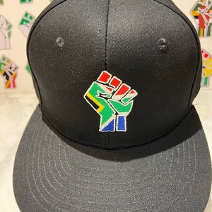 South Africa Snapback Cap - African Inspired Hat, South Africa Flag Baseball Cap, Ethnic Embroidered Headwear