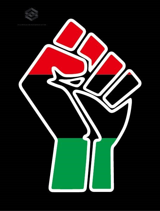 Africa Shaped Pan African Flag - Color Sticker - Decal - Diecut - Black History Pan Africanism - 3.75x4.00