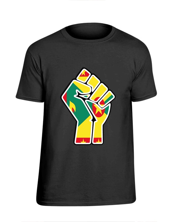 Black Power Raised Fist T-Shirt, Africa Inspired Tee Shirt Black Power Raised Fist T-Shirt, Africa Inspired Tee Shirt