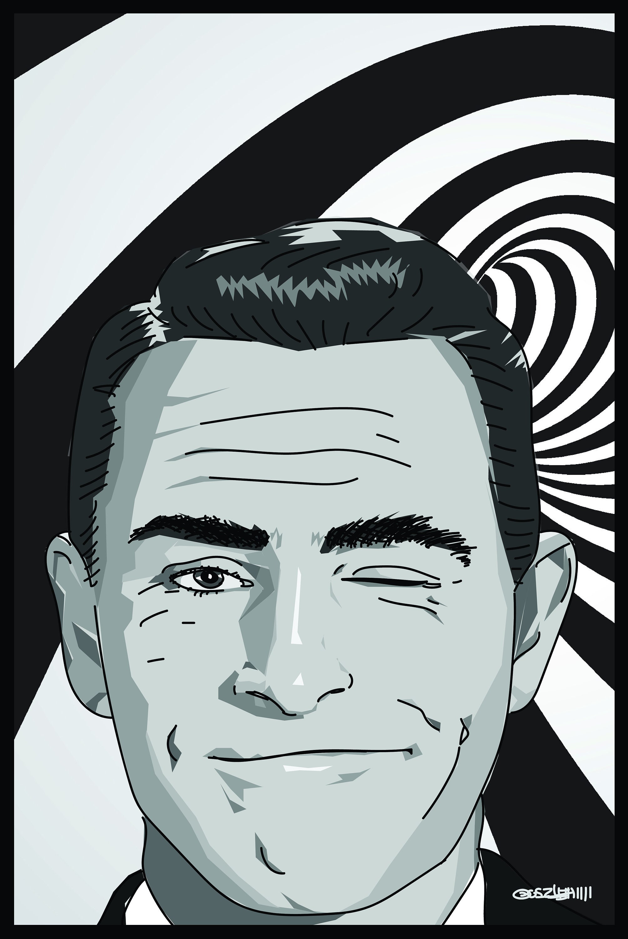 Rod Serling Twilight Zone TV Print Illustration Wall Art Home Decor ...