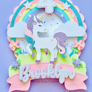 Unicorn Cake Topper, Unicorn Birthday, Unicorn Party, Unicorn Decorations, Unicorn Rainbow Cake Topper, Unicorn party decor