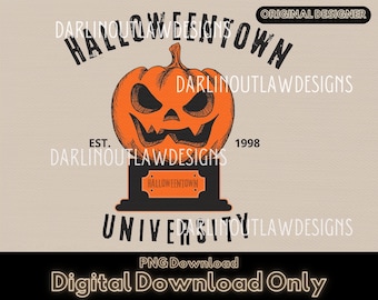 1 Transparent PNG, Halloween Town University, Halloween, Sublimation, ***DIGITAL Download ONLY***