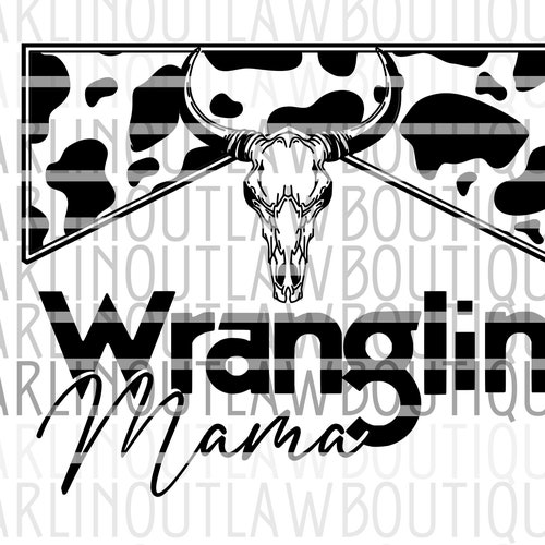 3 Transparent Png's Wranglin Mama 2 Grunge Cowhide - Etsy