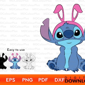 Easter bunny Stitch svg / Bunny stitch png / Digital Download SVG Files For Cricut Silhouette