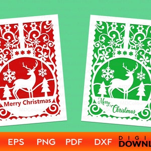 cartão de natal svg, feliz natal png, cartão de natal svg, modelo Dxf de natal para Silhouette Studio, arquivo cricut