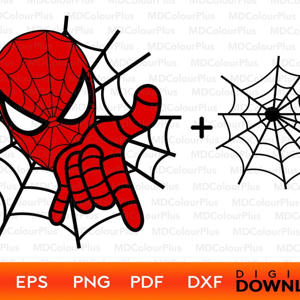 Spiderman SVG,  Spiderman Face PNG, Spiderman Web SVG, Spiderman Digital Downloads For Cricut and Silhouette