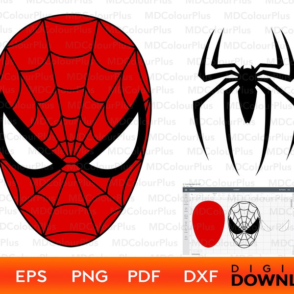 Spiderman svg, Spiderman face svg, Spiderman Logo svg, spiderman png, Spiderman printable cut files for Digital download