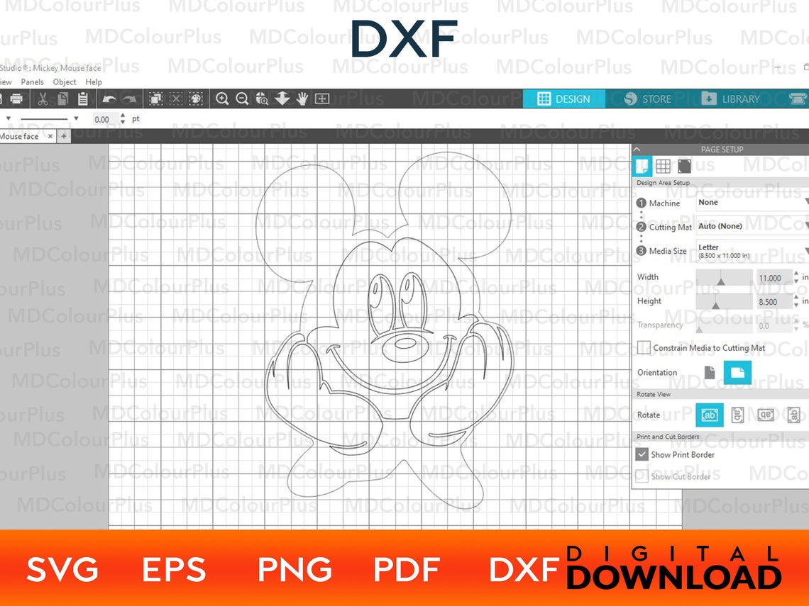 Mickey Mouse SVG for Cricut Mickey Mouse Clipart Mickey Face - Etsy