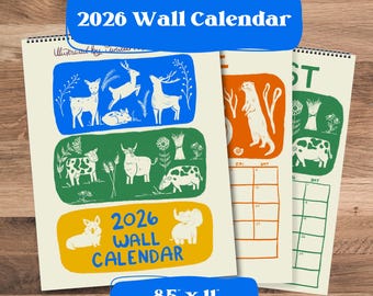 2026 Wall Fun Animal Calendar (8.5x11")