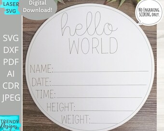 Download Birth Announcement Svg Etsy