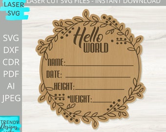 Download Birth Announcement Svg Etsy