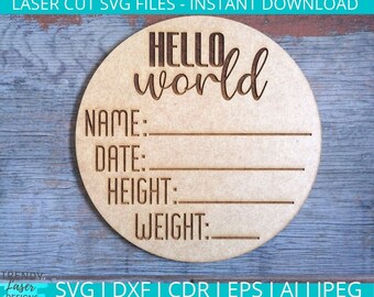 Download Birth Stat Svg Etsy