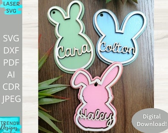 Download Bunny Name Stand Svg Easter Personalized Svg Digital Etsy