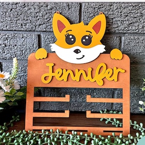File in formato SVG porta fiocchi Fox, Porta Scrunchie per bambini DIGITAL svg, Taglio laser, File pronto Glowforge, Download digitale, Uso commerciale