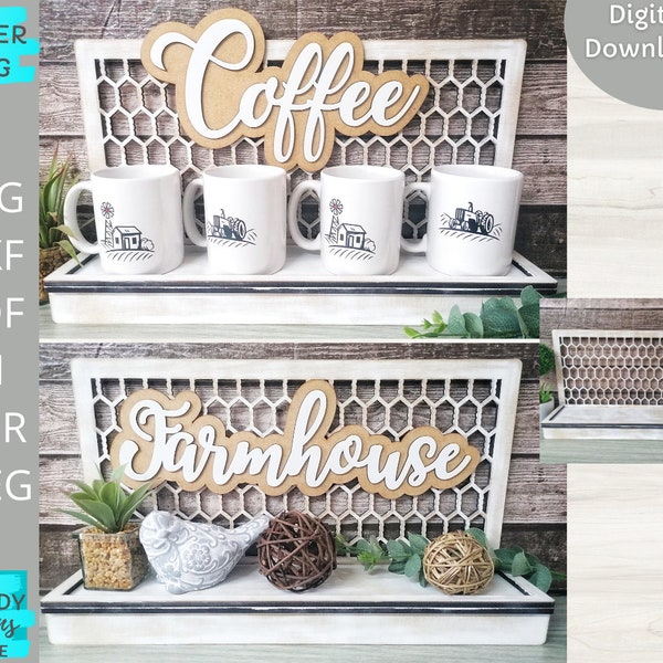 Coffee Mug Display Stand svg, Chicken Wire Display Stand svg, Glowforge Ready svg, Laser Cut Digital Download, Commercial Use