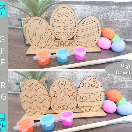 EASTER DIY Paint Kit Svg Laser Cut Files Easter Painting Etsy