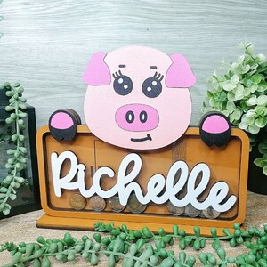 Pig Money Bank svg, Piggy Bank Box svg, Coin Box svg, kids savings box Glowforge SVG, Digital Download, Commercial Use