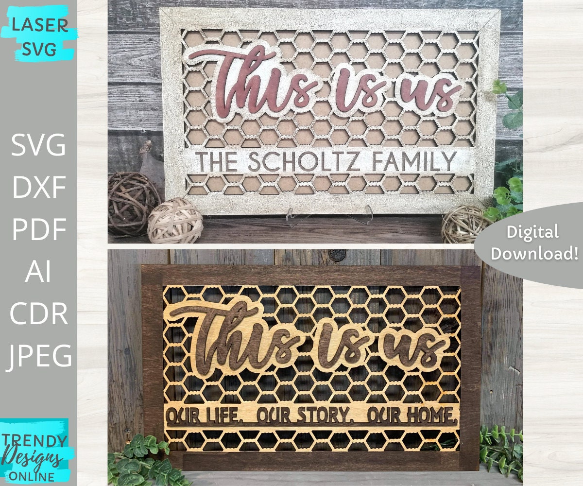 Art & Collectibles Digital Drawing & Illustration Glowforge Cut file ...