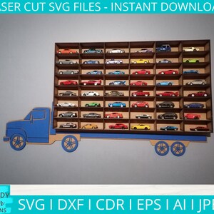 Large Cars storage Laser Cut dxf, shelf laser cut files, Kids Truck svg, Digital Download, Commercial Use