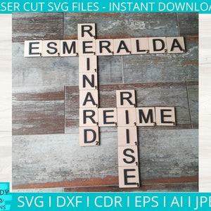Scrabble letters svg, scrabble Alphabet cut bestand, Glowforge svg, laser cutter dxf, scrabble svg, Digital Download, Commercieel Gebruik