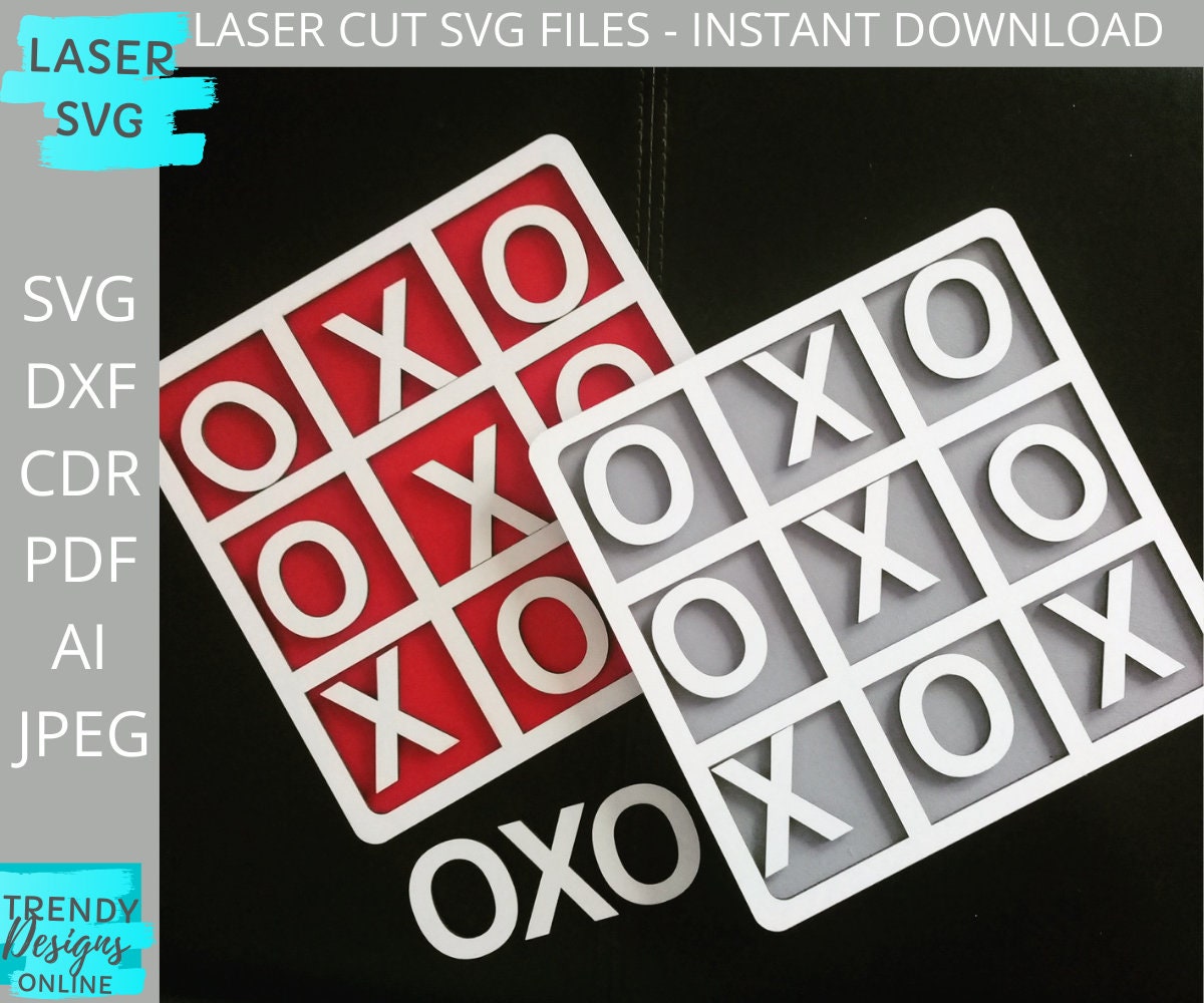 Tic Tac Toe (10x10) Split Image & Cluster Canvas Wrap