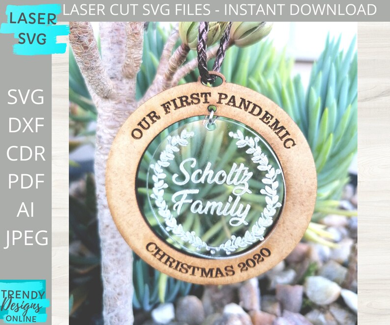 Download Our First Pandemic Ornament svg Christmas Tree Ornament ...