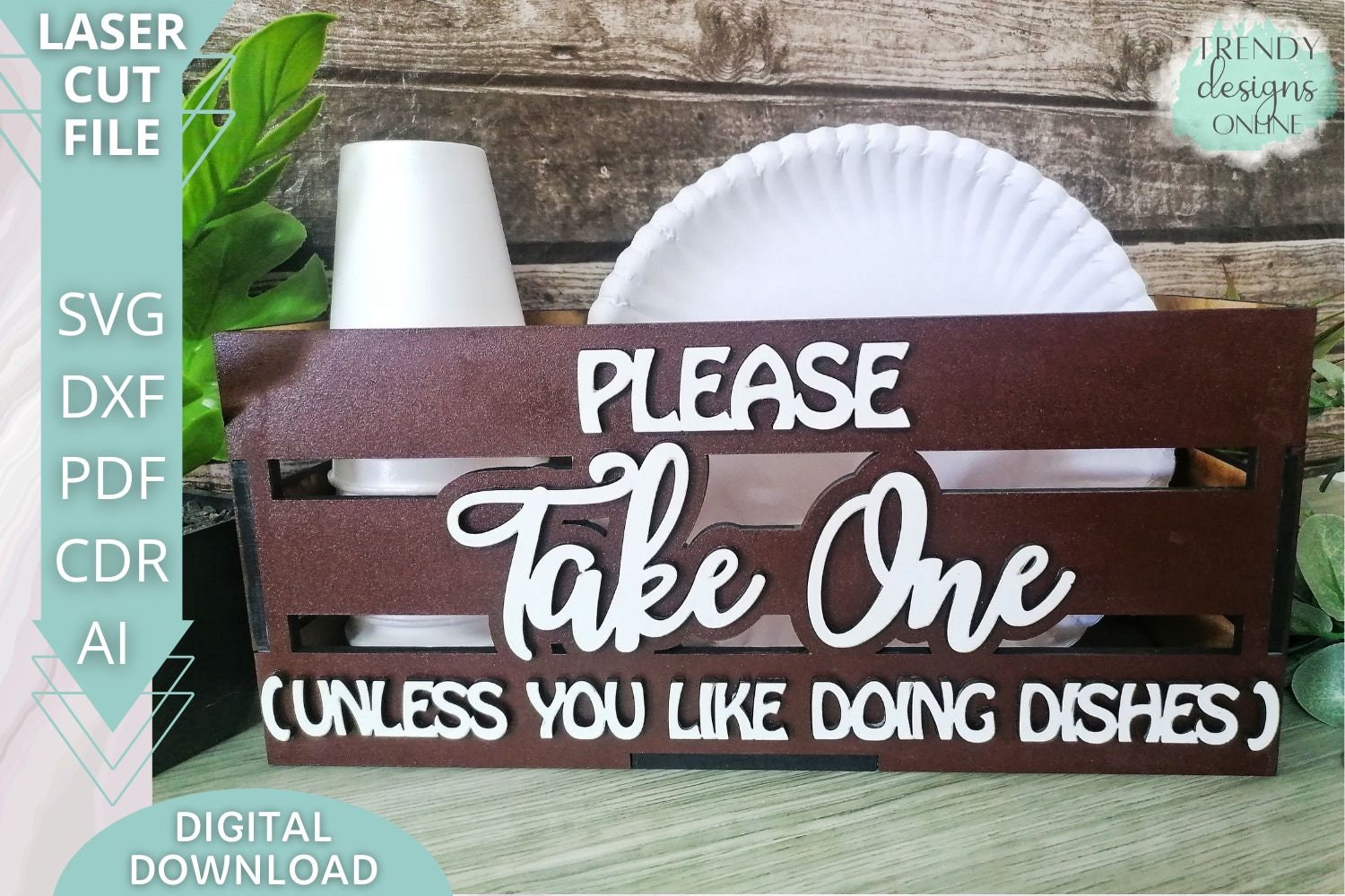 Plate Crate Svg Plate and Cup Holder Svg Paper Plates Caddy Etsy