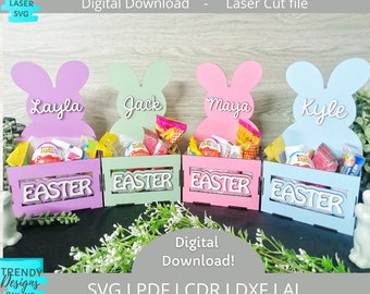 Easter Crate svg, Easter Treats Box svg, Digital Download, Glowforge Ready svg, Laser Cut file, Commercial Use