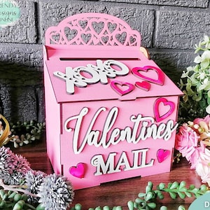 Valentines Mailbox for Letters Laser cut file, Love Postbox , Glowforge Laser Cut file, Commercial Use