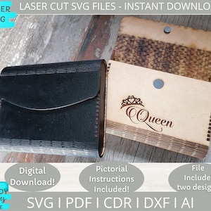 Téléchargement numérique, Fichier laser d’embrayage en bois, Svg laser de bourse, fichier laser de sac à main, Svg de Glowforge, Utilisation commerciale