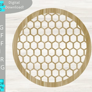 Circle Chicken Wire Pattern Svg, Glowforge Ready svg, Laser Cut Digital Download, Utilisation commerciale