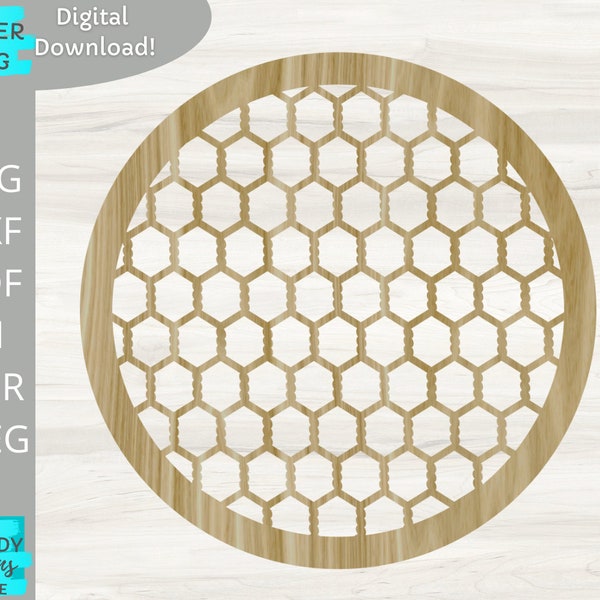 Circle Chicken Wire Pattern Svg, Glowforge Ready svg, Laser Cut Digital Download, Commercial Use