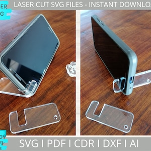 Téléphone Stand Keychain svg, Laser Cut Phone Stand svg, Glowforge SVG, Téléchargement numérique, Utilisation commerciale