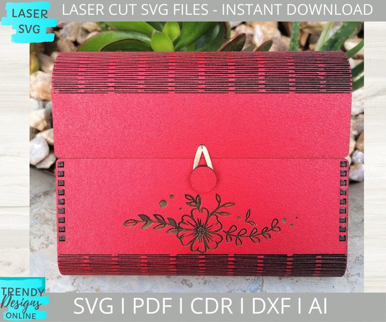 Download Wooden Clutch laser cut file Living Hinge Purse svg ...