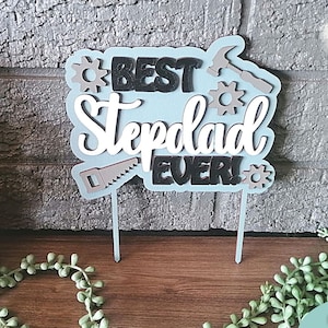 Meilleur beau-père de tous les temps, fichier svg de gâteau, fête des pères, svg de gâteau, téléchargement numérique, fichier de découpe laser prêt Glowforge, usage commercial