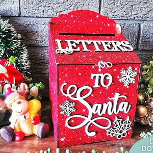 Handmade Metal Vintage Christmas Post Box letters to Santa Mail Box Letter  Box Gift Box for Christmas Home Decoration 