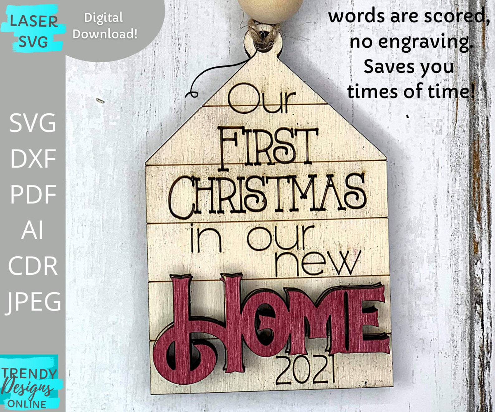 Home Christmas Ornaments Bundle Svg Our First Home Ornament Etsy