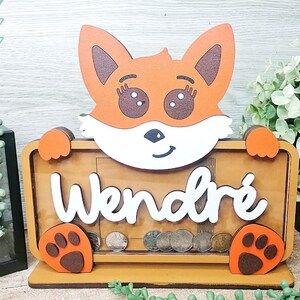 Fox Money Bank svg, Piggy Bank Box svg, Coin Box svg, kids savings box Glowforge SVG, Digital Download, Uso commerciale