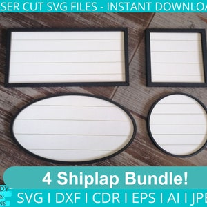 Shiplap Bundle svg, Faux Shiplap svg, Glowforge svg, Laser cut files SVG DXF,  Digital Download, Commercial Use