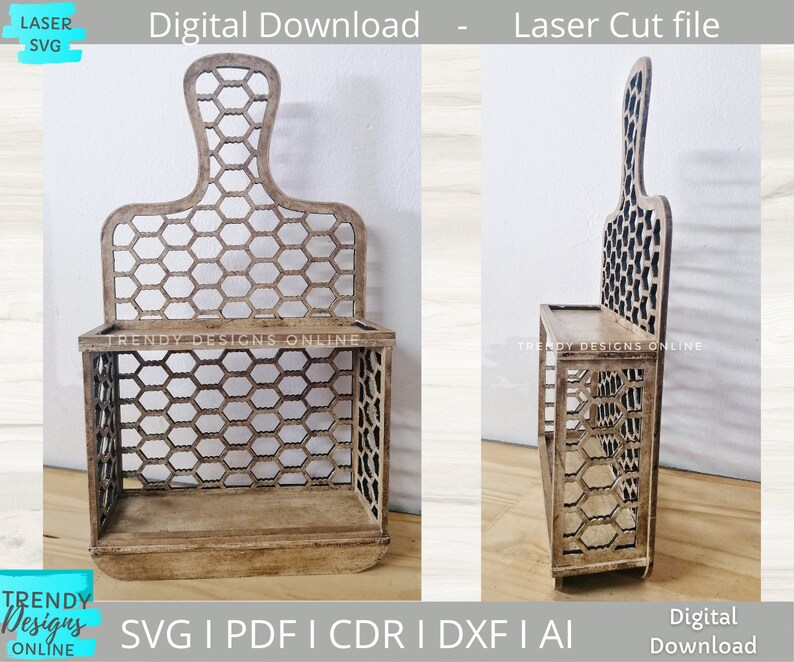 Cutting Board Display Shelf Farmhouse Spice Rack Svg Etsy